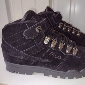 Size 7 Fila Men's Black Synthetic Suede Leather Casual Dress Boots